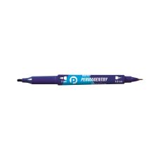Marker permanentny Tetis premium 2-końcówki niebieski