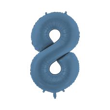 Balon Foliowy Cyfra 8 Granatowy 86 cm
