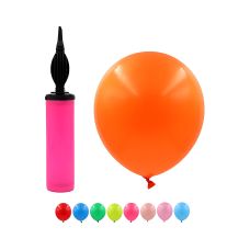 Zestaw balonów PARTY GO z pompką, 25 cm, mix kolorów, 25 sztuk