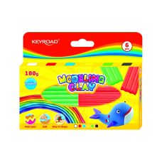 Plastelina KEYROAD, zestaw 6 kolorów, 6x30g, pudełko, mix kolorów