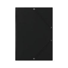 Teczka z gumką DONAU kartonowa A4 400gsm trzy skrzydła czarna