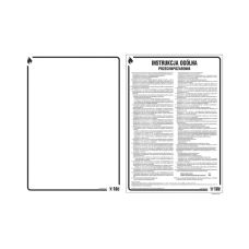 Znak TDC Instrukcja ogólna przeciwpożarowa na płycie PCV 0,5 mm 245x350 mm nieświecący