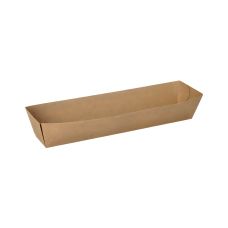 Tacka papierowa głęboka tłuszczoodporna brązowa 18,5 x 3,3 x 3 cm 50 sztuk
