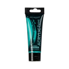 Farba akrylowa KEYROAD metaliczna zielona 75ml tubka do malowania dekoracyjnego