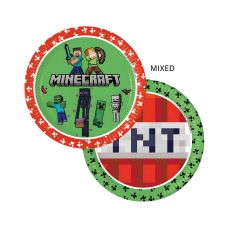 Talerze papierowe minecraft 23cm 8 szt.