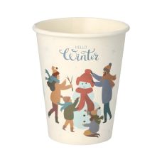 Kubek papierowy Hello Winter dwuwarstwowy 250 ml średnica 80 mm 50 sztuk