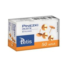 Pinezki złote Tetis 50 sztuk