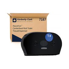 Dozownik podwójny do papieru toaletowego KIMBERLY-CLARK Aquarius™ centralne odwijanie czarny