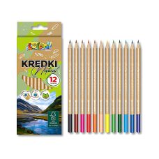 Kredki Ołówkowe Trójkątne Naturalne 12 Kolorów KOLORI PENMATE