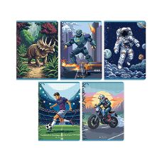 Zeszyt Herlitz Pixel Fun A5 32 Kartki Linia Podwójna Kolorowa