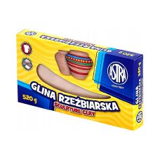 Glina rzeźbiarska masa plastyczna 520g naturalna beżowa Astra