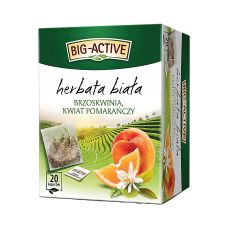 Herbata biała BIG-ACTIVE Brzoskwinia i kwiat pomarańczy 20 torebek