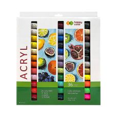 Farby Akrylowe HAPPY COLOR 36 Kolorów x 12 ml Zestaw