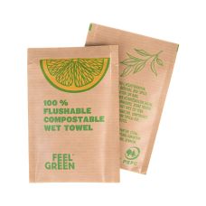 Chusteczki nawilżane 100 procentowo flushable do kanalizacji 7 x 10 cm 300 sztuk