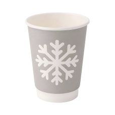 Kubek papierowy dwuściankowy dyspersja wzór Winter 350 ml śr. 90 mm 25 szt.