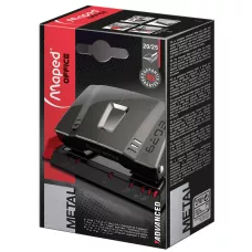 Dziurkacz Advanced metalowy grafitowy metaliczny do 25 kartek