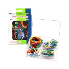 Zestaw biurowy Office Products, spinacze, pinezki, klipsy, model 912643