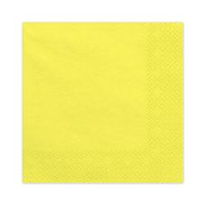 Serwetki Papierowe Żółte 33x33 cm, 20 sztuk w Opakowaniu