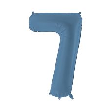 Balon Foliowy Cyfra 7 Granatowy Matowy 86cm