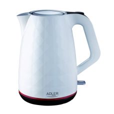 Czajnik Elektryczny Adler Ad 1277, 1,7L, Tworzywo, Biały