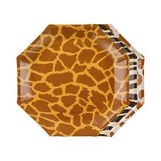 Talerzyki papierowe Safari cętki 23 cm, 6 sztuk