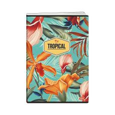 Zeszyt A5 80 kartek w Linię Miękka Okładka Tropical ELISA