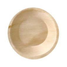 Miska z liści palmowych 180 ml średnica 15 cm wysokość 3 cm opakowanie 25 sztuk
