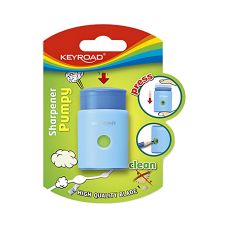 Temperówka KEYROAD Pumpy-Up plastikowa pojedyncza na blistrze mix kolorów