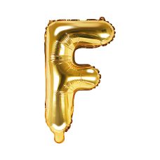 Balon Foliowy Litera F Złoty 35cm do Powietrza