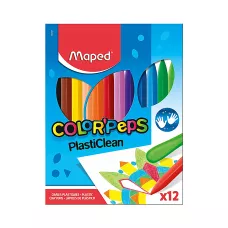 Kredki Plastikowe Color'Peps 12 sztuk w plastikowym pudełku