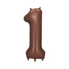 Balon Foliowy Cyfra 1 Satynowy Mocca 86cm