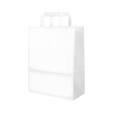 Torba papierowa z uchwytem biała 26 x 14 x 30 cm opakowanie 300 szt.