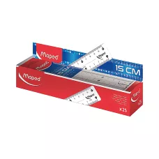Linijka Classic 15 cm przezroczysta z trwałą skalą