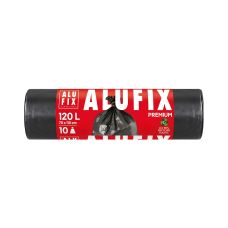 Worki na śmieci ALUFIX Profi z folii LDPE 120 litrów czarne, 10 sztuk