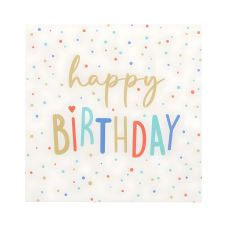 Serwetki papierowe 3-warstwowe Happy Birthday wzór urodzinowy 33x33 cm 20 szt.