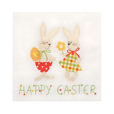 Serwetki papierowe 3-warstwowe Bunny Couple 1/4 składane 33 x 33 cm 20 szt.