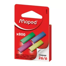 Zszywki kolorowe 26/6 800 sztuk