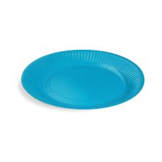 Talerz papierowy okrągły niebieski średnica 23 cm elegancki design 10 sztuk