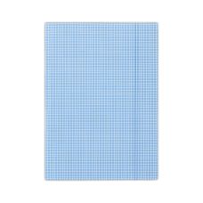 Teczka z gumką kartonowa A4 DONAU 400gsm 3-skrzydłowa niebieska w kratę