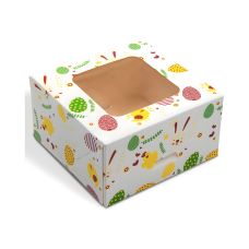 Kartonik z okienkiem wielkanocny 13x13x7 cm 20 sztuk