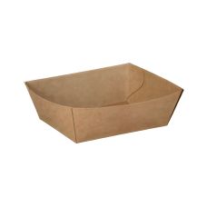 Tacka papierowa głęboka tłuszczoodporna brązowa 9 x 7 x 3,5 cm 50 sztuk