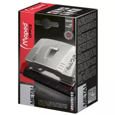 Dziurkacz Advanced metalowy 25 kartek srebrny metaliczny