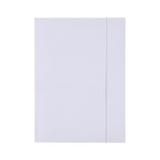 Teczka z gumką kartonowa OFFICE PRODUCTS Budget Pro A4 250gsm biała 3-skrzydkowa