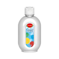 Farba plakatowa KEYROAD, biała, butelka, 300 ml
