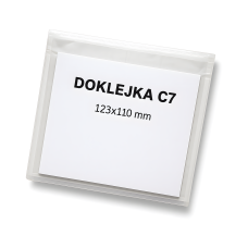 Przylga kurierska samoprzylepna C7 przezroczysta 123x110 mm - 1000 sztuk