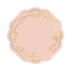 Podkładki pod talerze Ornament brudny róż śr. 35.5 cm (6 szt.)