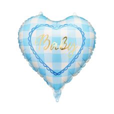 Balon Foliowy Serce "Baby" Jasnoniebieski 35 cm