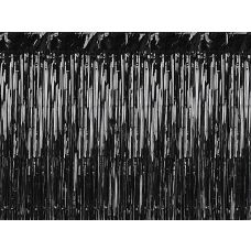 Kurtyna Party Metalizowana Czarna 100x200cm Dekoracyjna na Eventy
