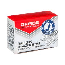 Spinacze biurowe okrągłe Office Products 28 mm srebrne