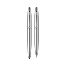Zestaw pióro wieczne + długopis Scrikss Knight 88 w etui, chromowane